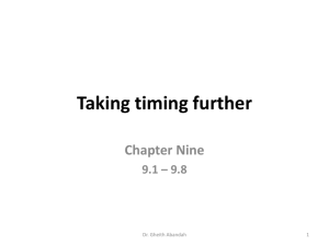 Chapter 9: Taking timing further