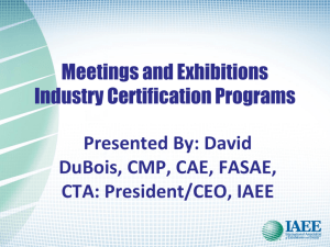 Certified in Exhibition Management (CEM) – cont'd