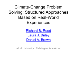 Climate-Change Problem Solving: Structured Approaches Based on