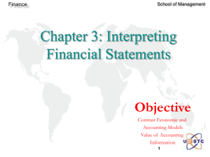 Chapter 3: Interpreting Financial Statements