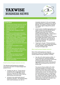 Taxwise Business News – September 2015