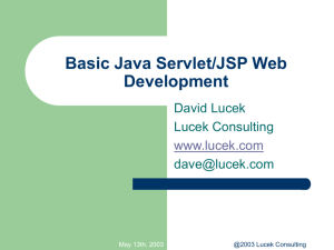 Basci Java Servlet/JSP Web Development
