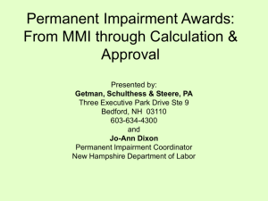 Permanent Impairment Awards - Getman, Schulthess & Steere