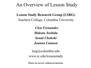 An Introduction to Lesson Study