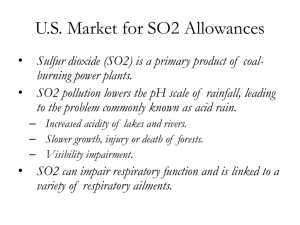 U.S. Trading of S02 Allowances