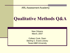Qualitative Methods 101 Questions and Answers