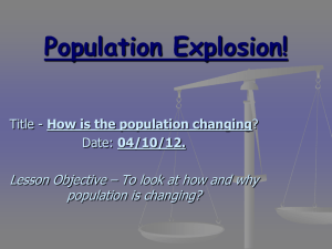 To look at how and why population is changing?