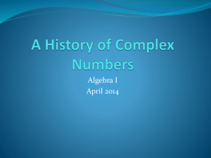 A History of Complex Numbers