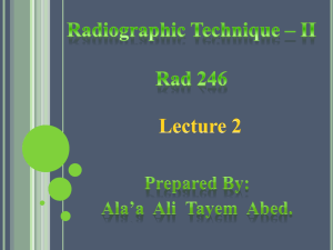 RAD 246 - Lecture 2 - INAYA Medical College
