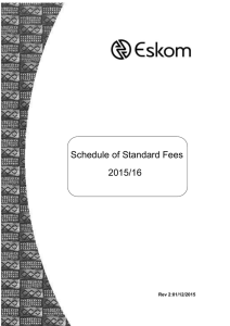 Schedule of Standard Fees