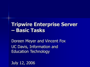 Tripwire Enterprise Server - Basic Tasks - Security