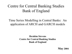 Centre for Central Banking Studies Bank of England