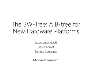 BW-tree - Microsoft Research