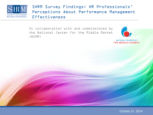 SHRM Survey Findings: Performance Management