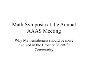 Math Symposia at the Annual AAAS Meeting