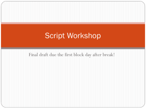 Speech Script Workshop PPT