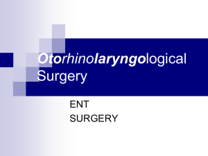 Otorhinolaryngological Surgery