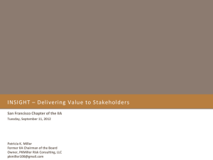 IIA Insight: Delivering Value to Stakeholders