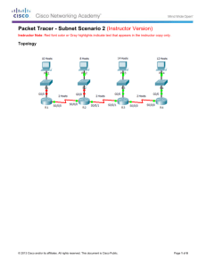 9.1.4.7 Packet Tracer - Subnetting Scenario 2 Instructions IG