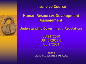 Understanding Manpower Laws UU 21 th 00 13 th 03 02 th 04