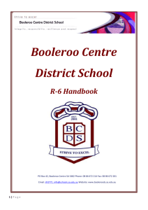 R-6 Handbook - Booleroo Centre District School