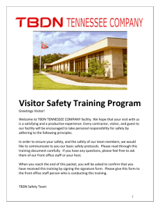 Visitor and Contractor Information - TBDN