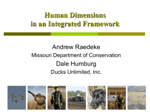 Human Dimensions in an Integrated Framework