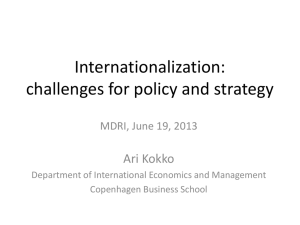 challenges for policy and strategy