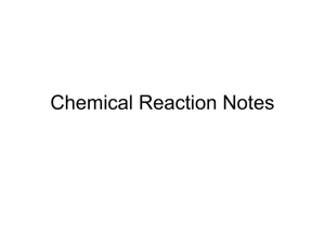 Chemical Reaction Notes