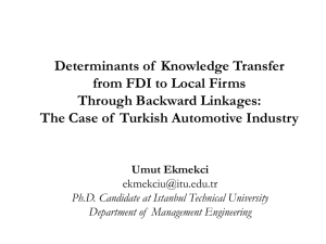 Determinants of Knowledge Transfer from FDI to Local Firms