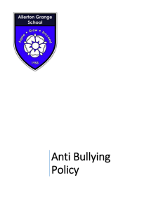 Anti Bullying Policy - Allerton Grange School