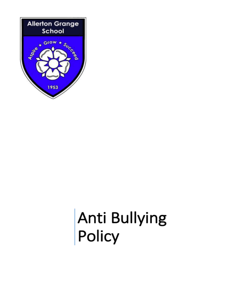 Anti Bullying Policy - Allerton Grange School