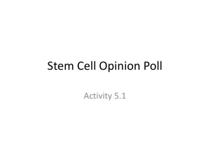 Stem Cell Opinion Poll - National Stem Cell Foundation