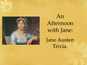 Jane Austen Trivia Slides