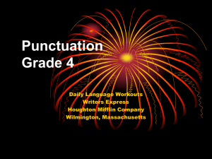 Punctuation - Mrs Parten