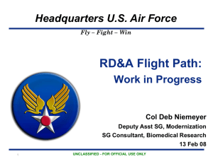 Research Development and Acquisition (RD&A) Flight Path