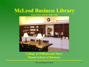 What is the McLeod Business Library?