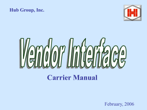 Power Point Manual for Vendor Interface