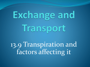 13.9 Transpiration and factors affecting it