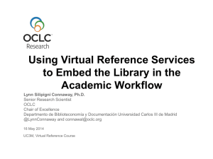 Using virtual reference services to embed the library in the