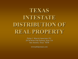 Texas Intestate Distribution of Real Property
