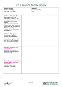 Learning journey scrutiny, for schools (doc format, 43Kb)