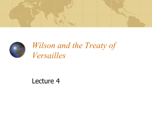 Wilson and the Treaty of Versailles