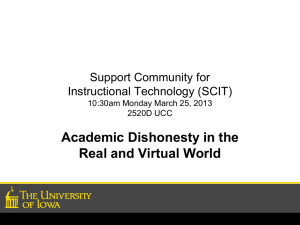 Academic Dishonesty in the Real and Virtual