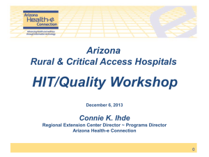 title of the presentation - Arizona Center for Rural Health
