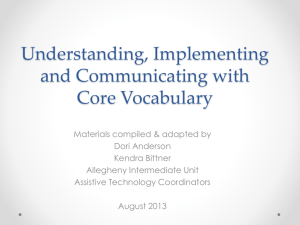 Core Vocabulary - AssistiveTechAIU