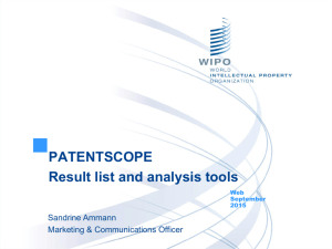 PPT, Result list and analysis tools