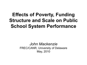 How Poverty, Funding and Scale Economies Affect Public School