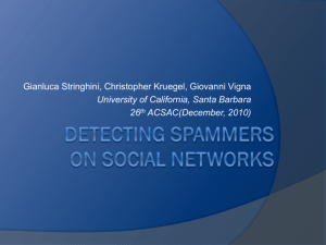 Detecting Spammers on Social Networks - NCU