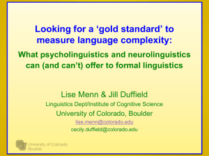 Looking for a *gold standard* to measure language complexity